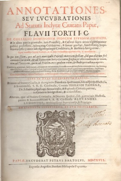 ANNOTATIONES SEU LUCUBRATIONES AD STATUTA INCLYTAE CIVITATIS PAPIAE... - Cum …