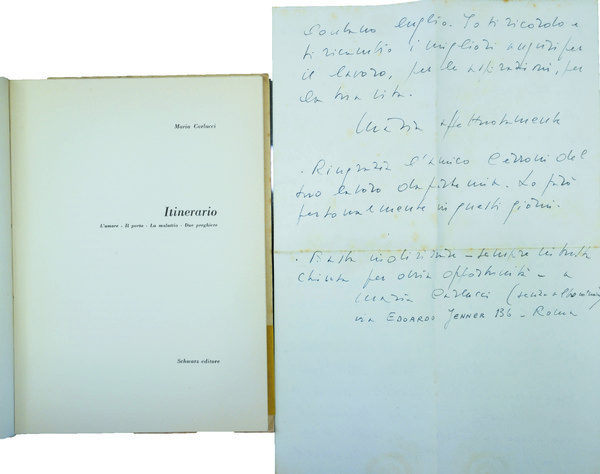 ITINERARIO. - L'amore - Il porto - La malattia - …