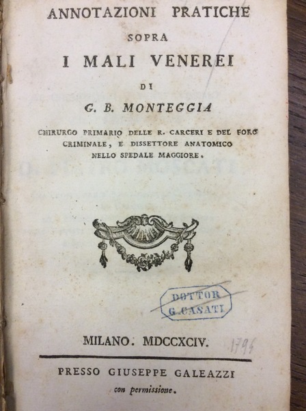 ANNOTAZIONI PRATICHE SOPRA I MALI VENEREI.