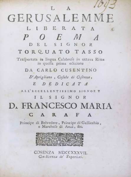 LA GERUSALEMME LIBERATA.