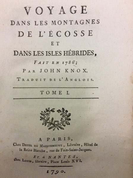 VOYAGE DANS LES MONTAGNES DE L'ECOSSE ET DANS LES ILES …