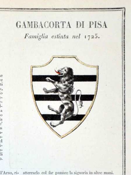 GAMBACORTA DI PISA. - Famiglie celebri italiane.