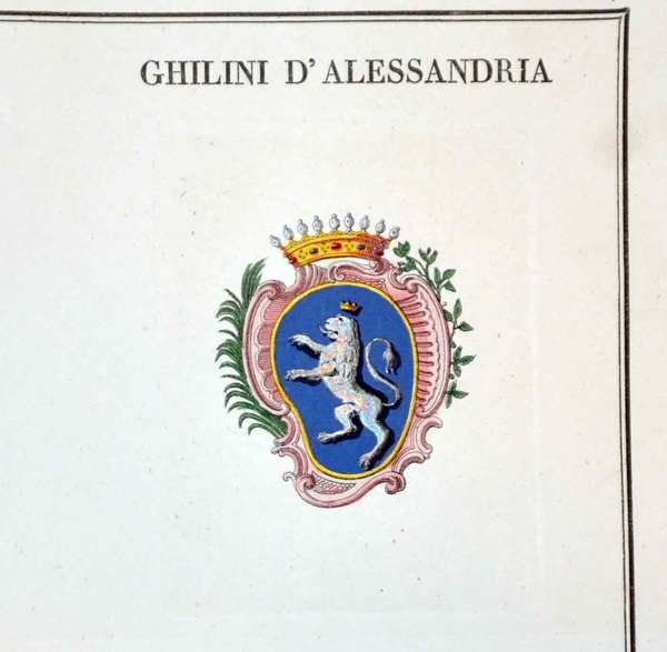 GHILINI DI ALESSANDRIA. - Famiglie celebri italiane.