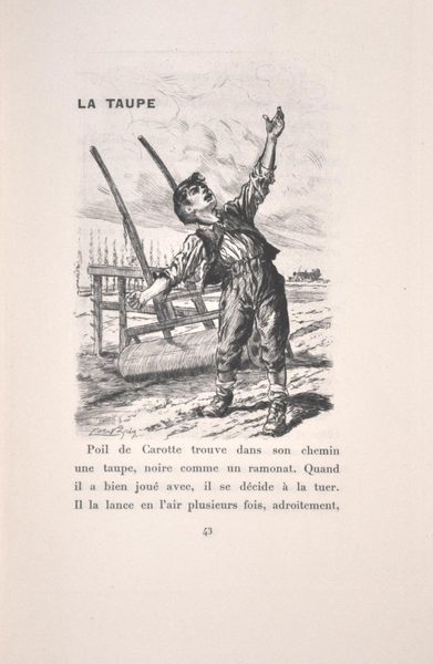 POIL DE CAROTTE. - Compositions et gravure originale de Lobel-Riche.