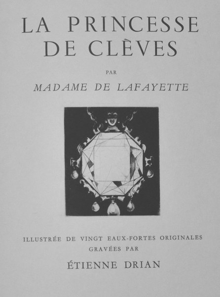 LA PRINCESSE DE CLEVES. - Illustrée de vingt eaux-fortes originales …