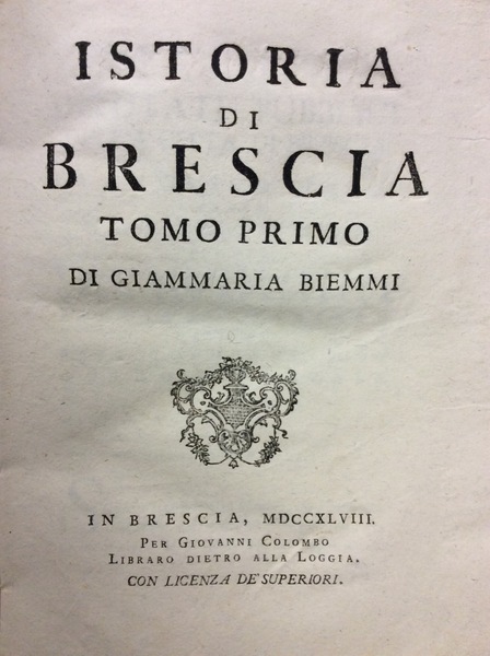 ISTORIA DI BRESCIA.