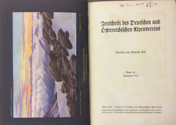 ZEITSCHRIFT DES DEUTSCHEN UND OESTERREICHISCHEN ALPENVEREINS. - Jahrgang 1915 - …