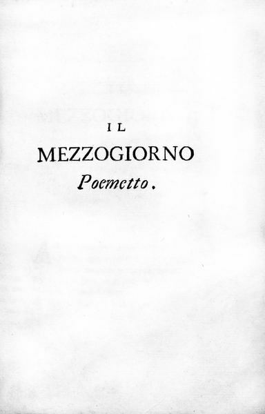 IL MEZZOGIORNO. - Poemetto.