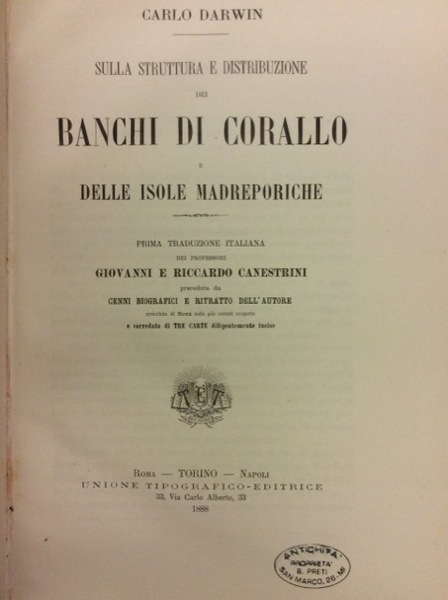 SULLA STRUTTURA E DISTRIBUZIONE DEI BANCHI DI CORALLO E DELLE …
