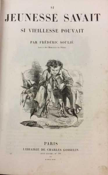 SI JEUNESSE SAVAIT, SI VIEILLESSE POUVAIT.