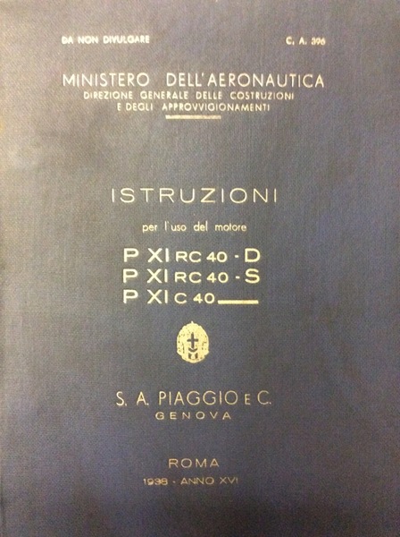 ISTRUZIONI PER L'USO DEL MOTORE "P (PIAGGIO) XI RC 40 …