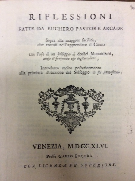 RIFLESSIONI FATTE DA EUCHERO PASTORE ARCADE SOPRA ALLA MAGGIOR FACILITA', …