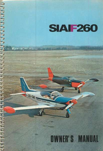 SIAI MARCHETTI: SIAI F. 260. OWNER'S MANUAL.