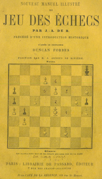 NOUVEAU MANUEL ILLUSTRE' DU JEU DES ECHECS. - Précédé d'une …