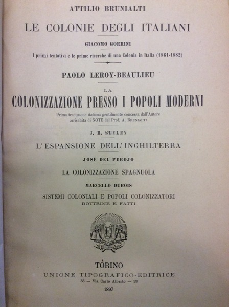 LE COLONIE DEGLI ITALIANI - I PRIMI TENTATIVI E LE …