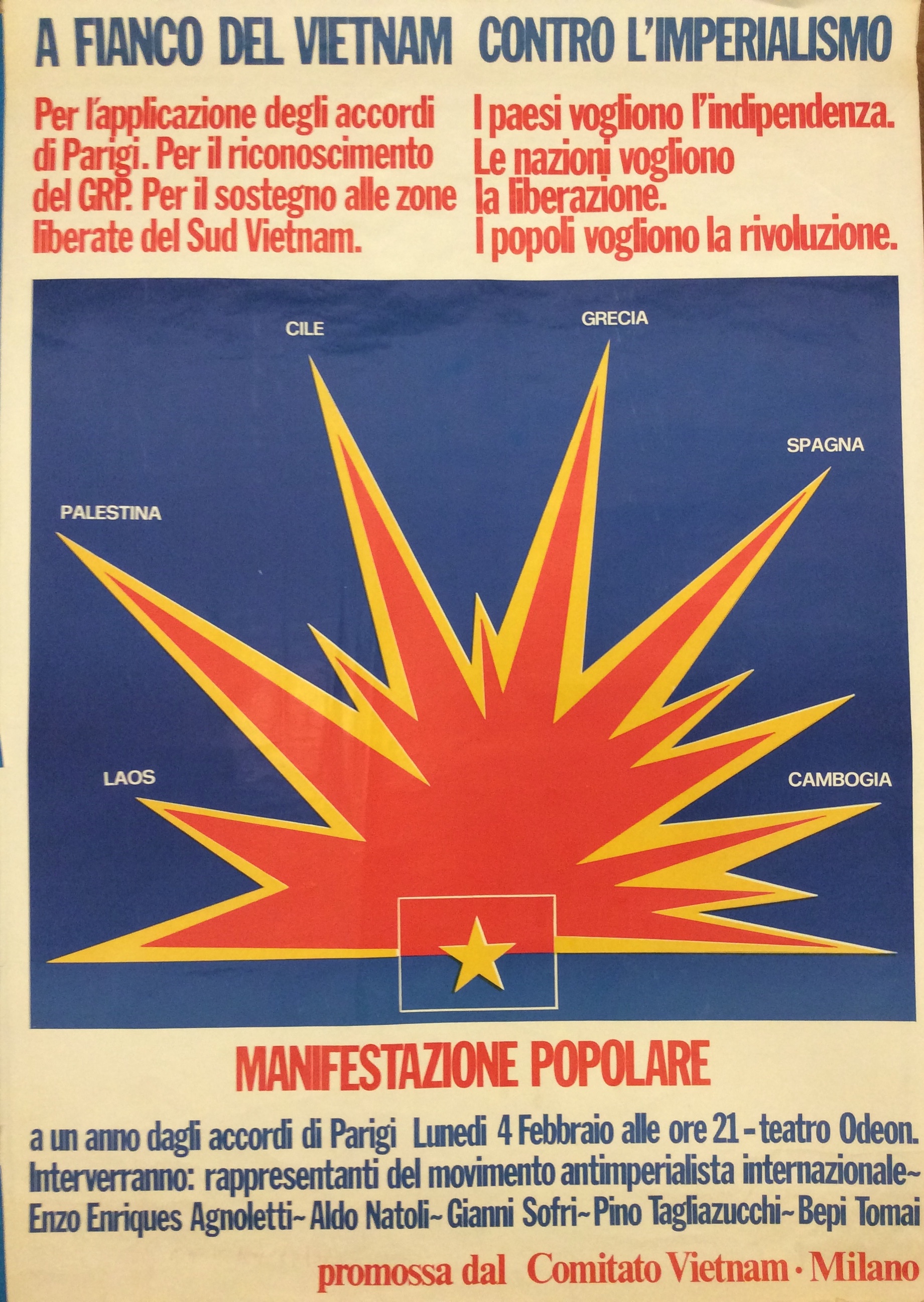 A FIANCO DEL VIETNAM CONTRO L'IMPERIALISMO. - Manifestazione popolare promossa …