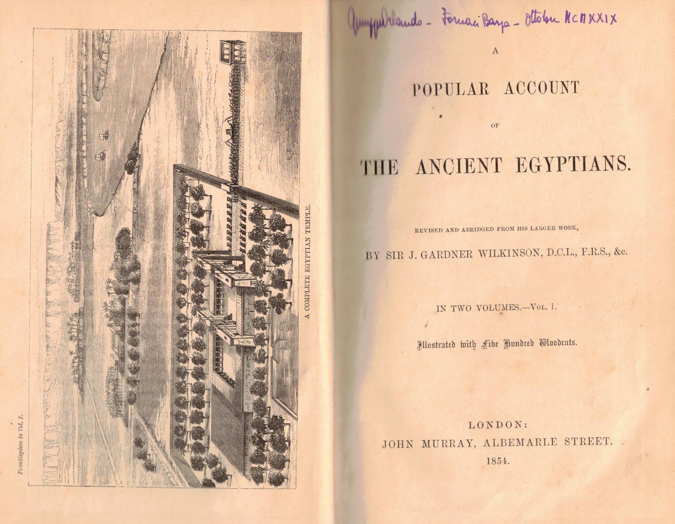 A POPULAR ACCOUNT OF THE ANCIENT EGYPTIANS.