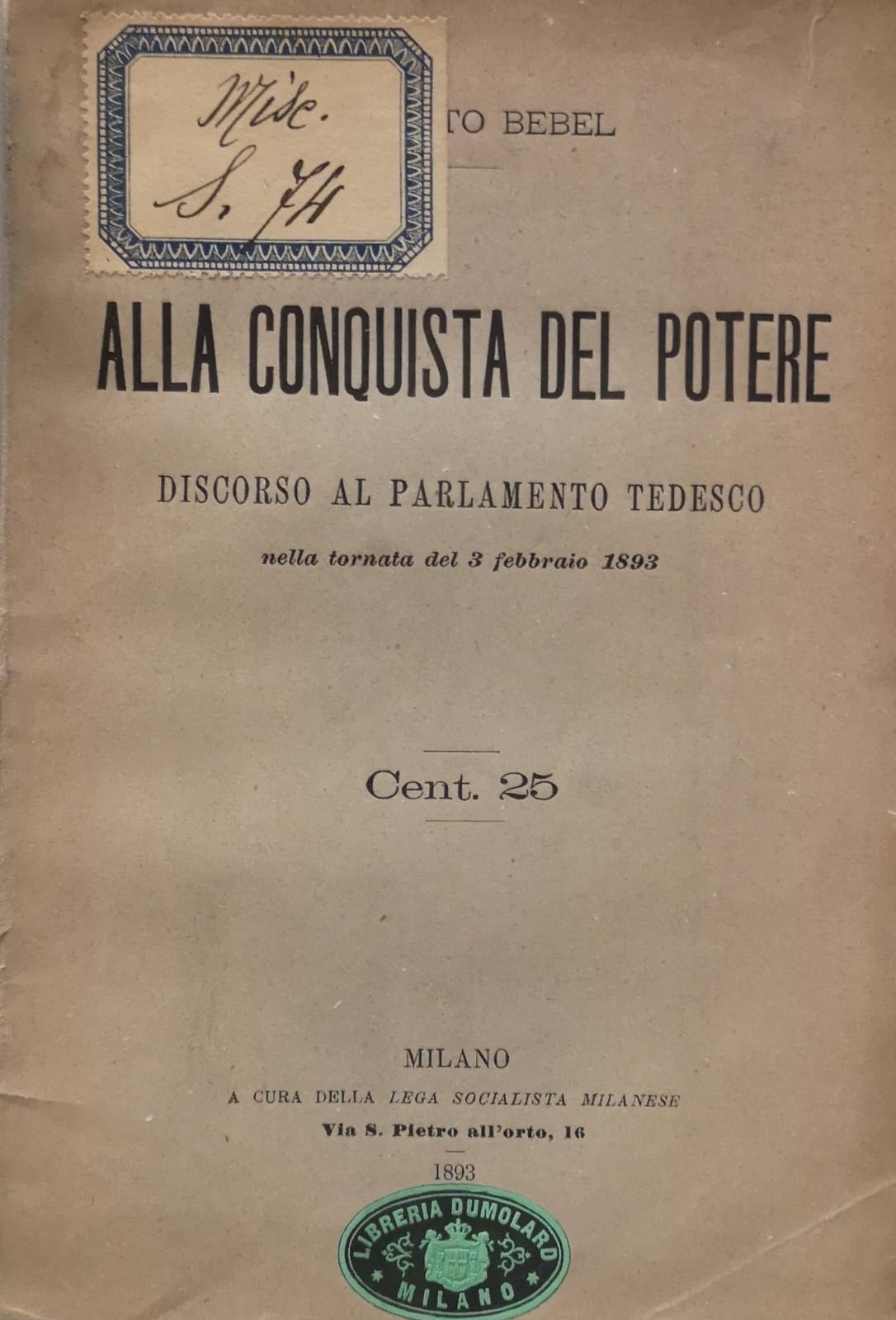 ALLA CONQUISTA DEL POTERE. - Discorso al parlamento tedesco nella …