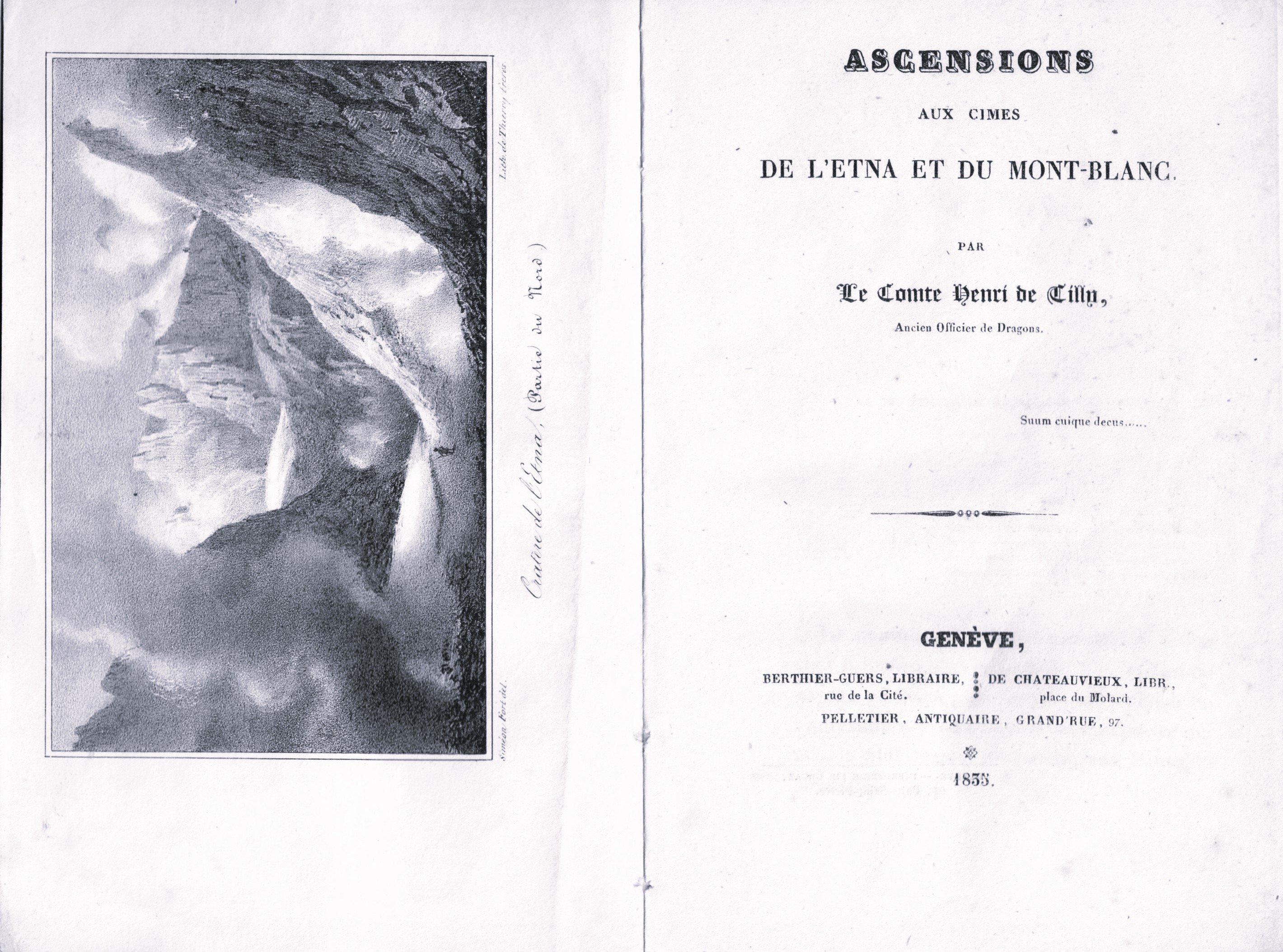 ASCENSIONS AUX CIMES DE L'ETNA ET DU MONT-BLANC.
