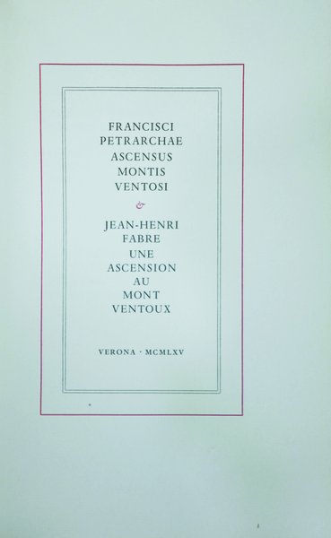 ASCENSUS MONTIS VENTOSI - UNE ASCENSION AU MONT VENTOUX.