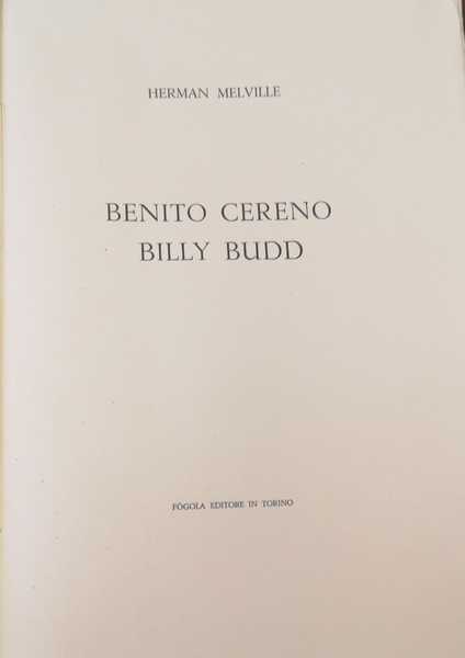 BENITO CERENO, BILLY BUDD.