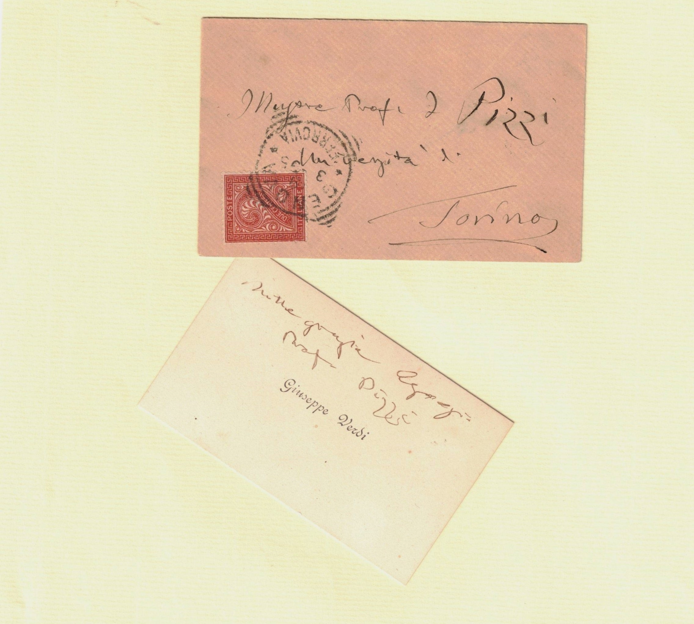 BIGLIETTO DA VISITA CON AUTOGRAFO.