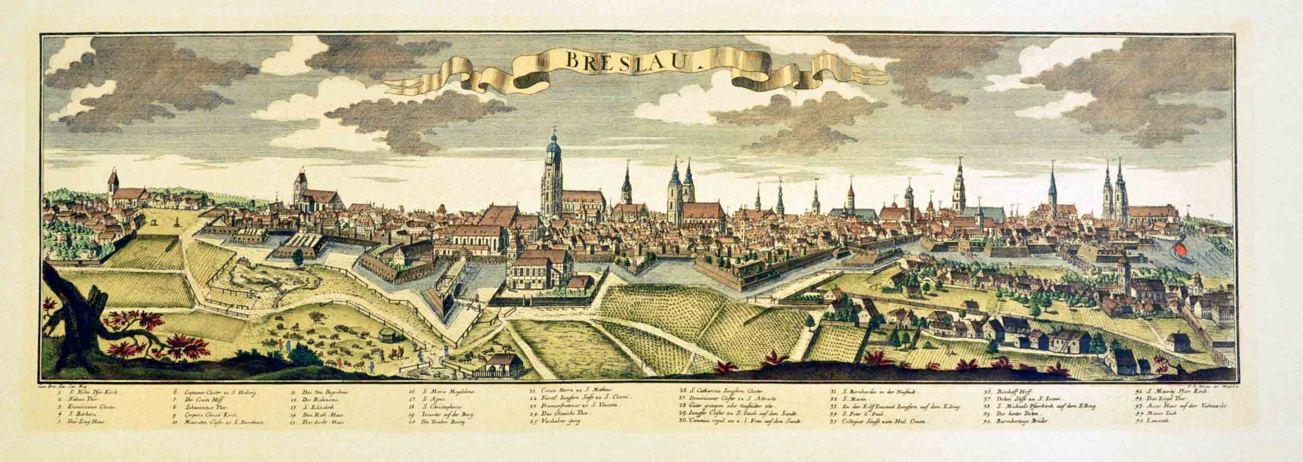 BRESLAU (BRESLAVIA). - (Riproduzione di stampa d'epoca).