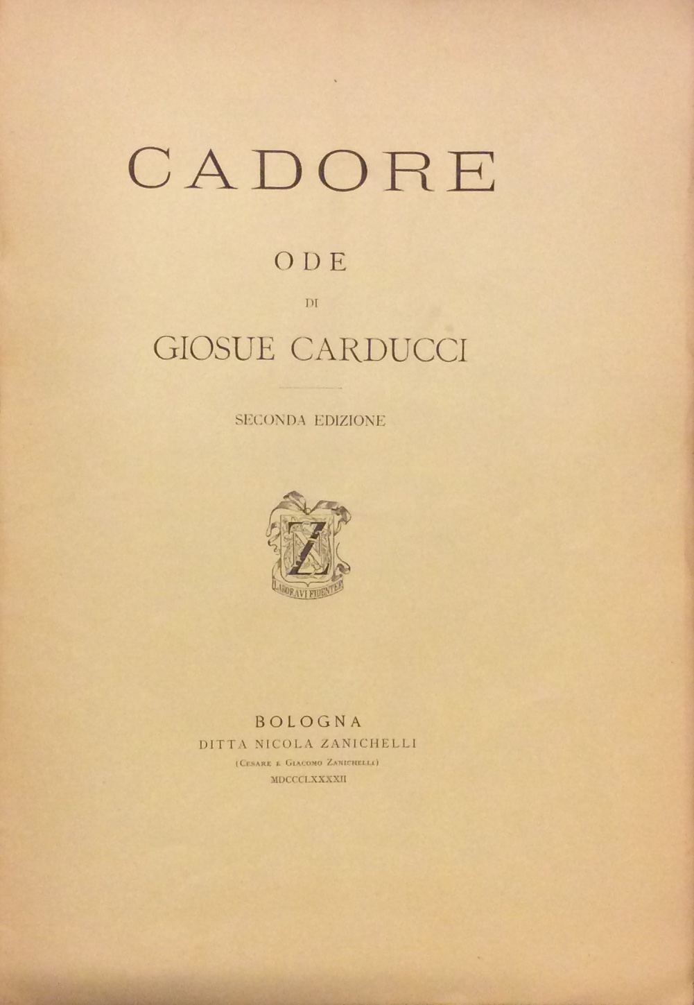 CADORE. - Ode.
