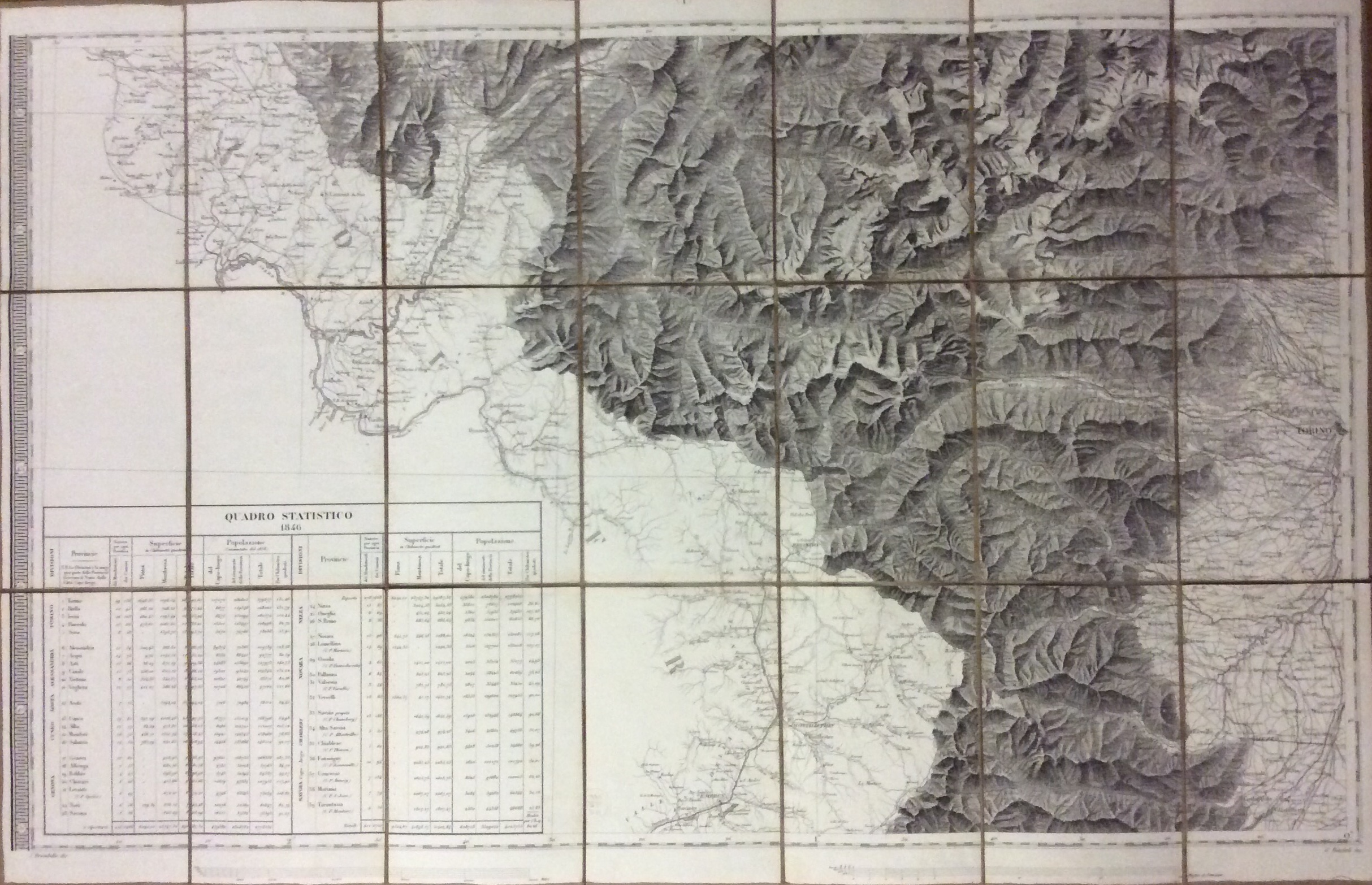 CARTA DEGLI STATI DI SUA MAESTÀ SARDA IN TERRAFERMA. Foglio …