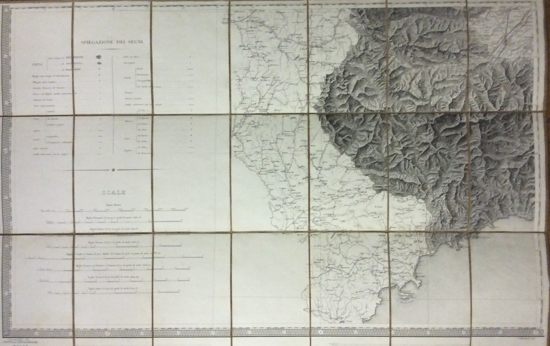 CARTA DEGLI STATI DI SUA MAESTÀ SARDA IN TERRAFERMA. Foglio …