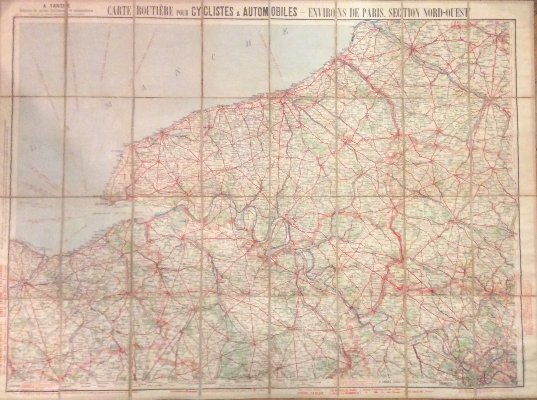 CARTE ROUTIERE POUR CYCLISTES & AUTOMOBILES - ENVIRONS DE PARIS, …