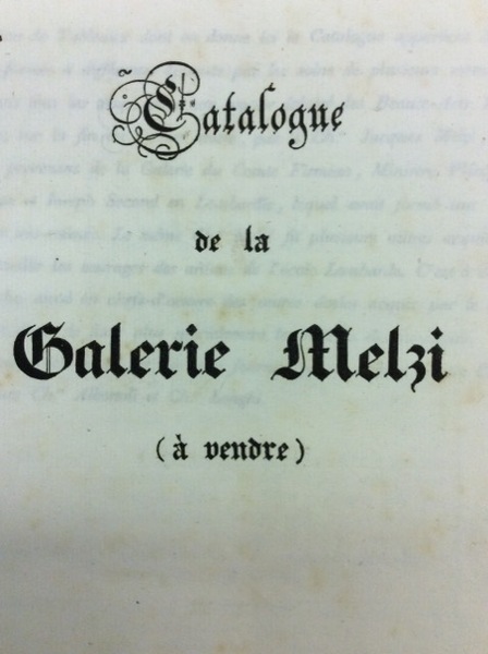 CATALOGUE DE LA GALERIE MELZI. - (A vendre).