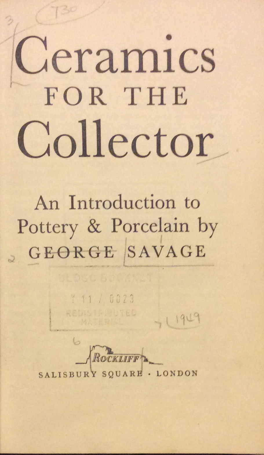 CERAMICS FOR THE COLLECTOR.