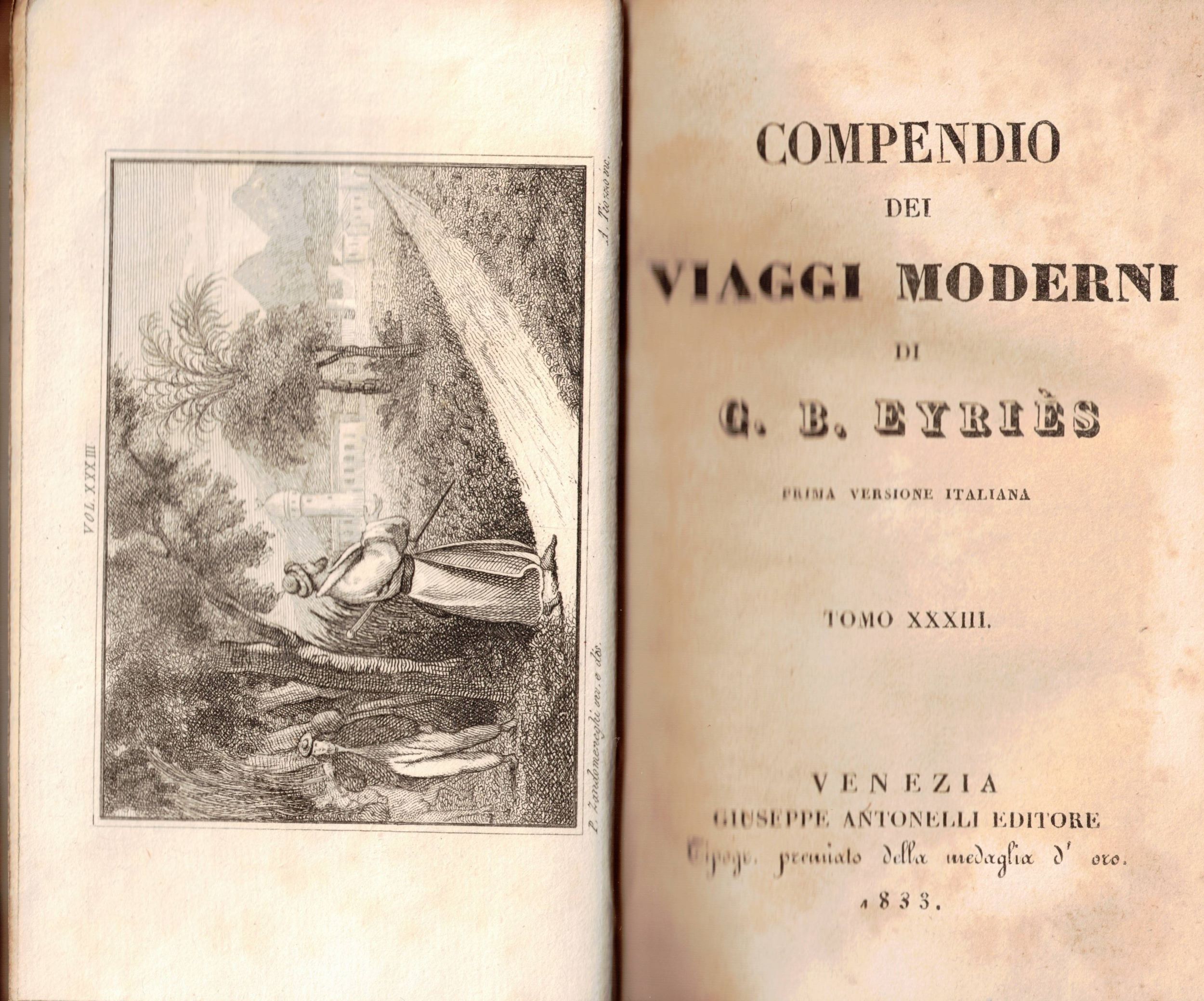 COMPENDIO DEI VIAGGI MODERNI. TOMO XXXIII (33) & TOMO XXXIV …