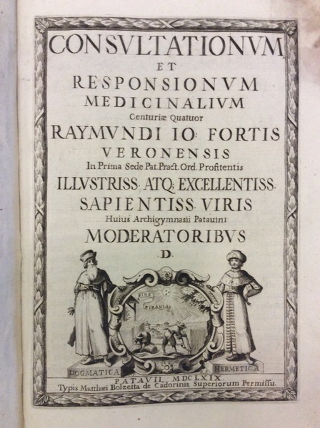 CONSULTATIONUM ET RESPONSIONUM MEDICINALIUM. - Centuriae Quatuor.