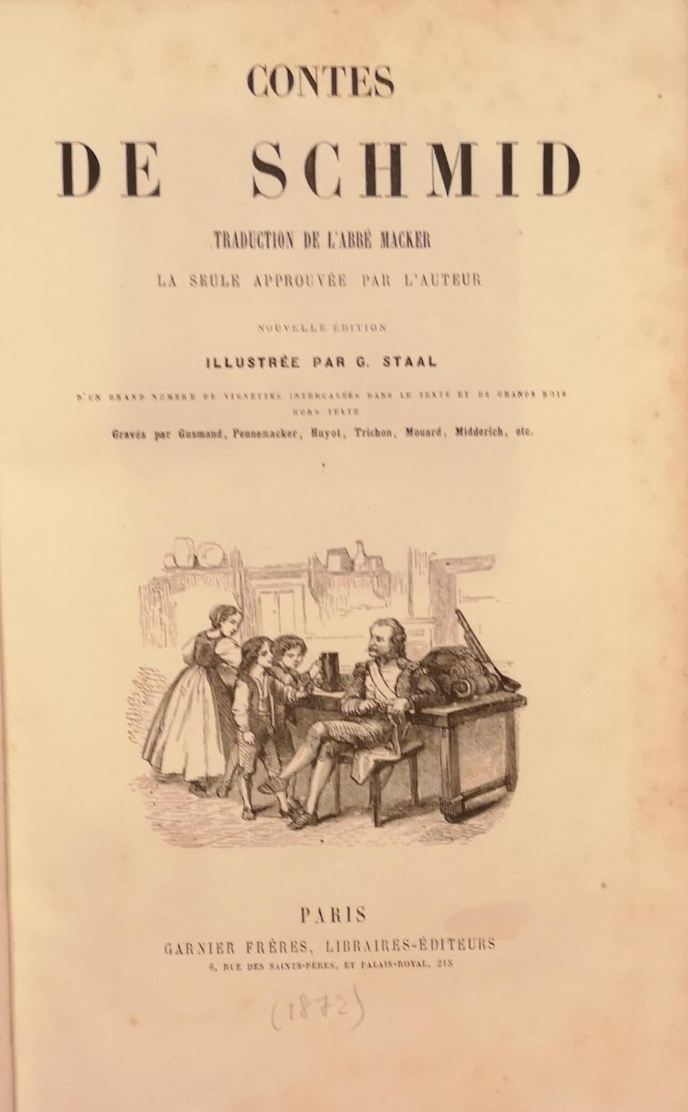 CONTES DE SCHMID. - Traduction de l'Abbé Macker. Nouvelle édition …