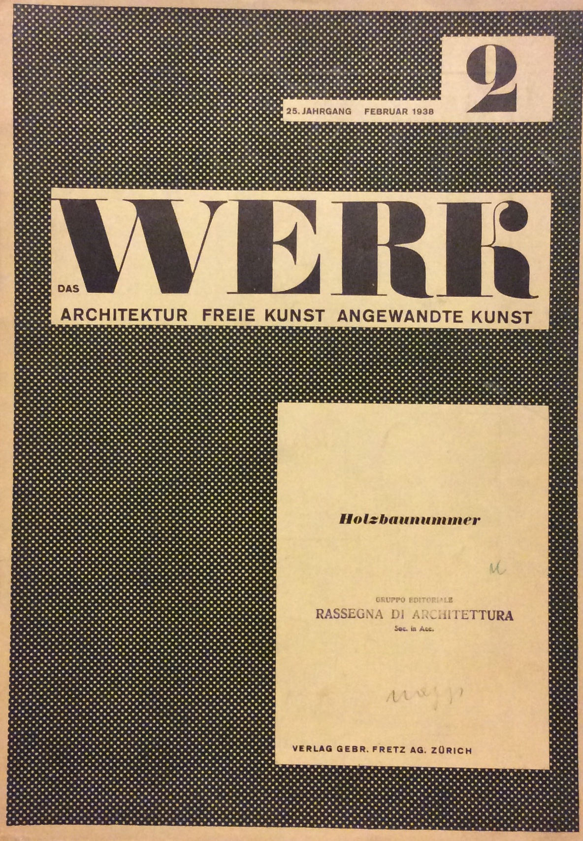 DAS WERK - 2. FEBRUAR 1938. - Schweizer Monatschrift fur …