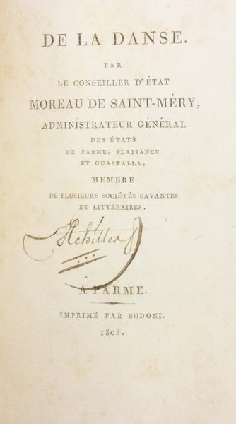 DE LA DANSE.