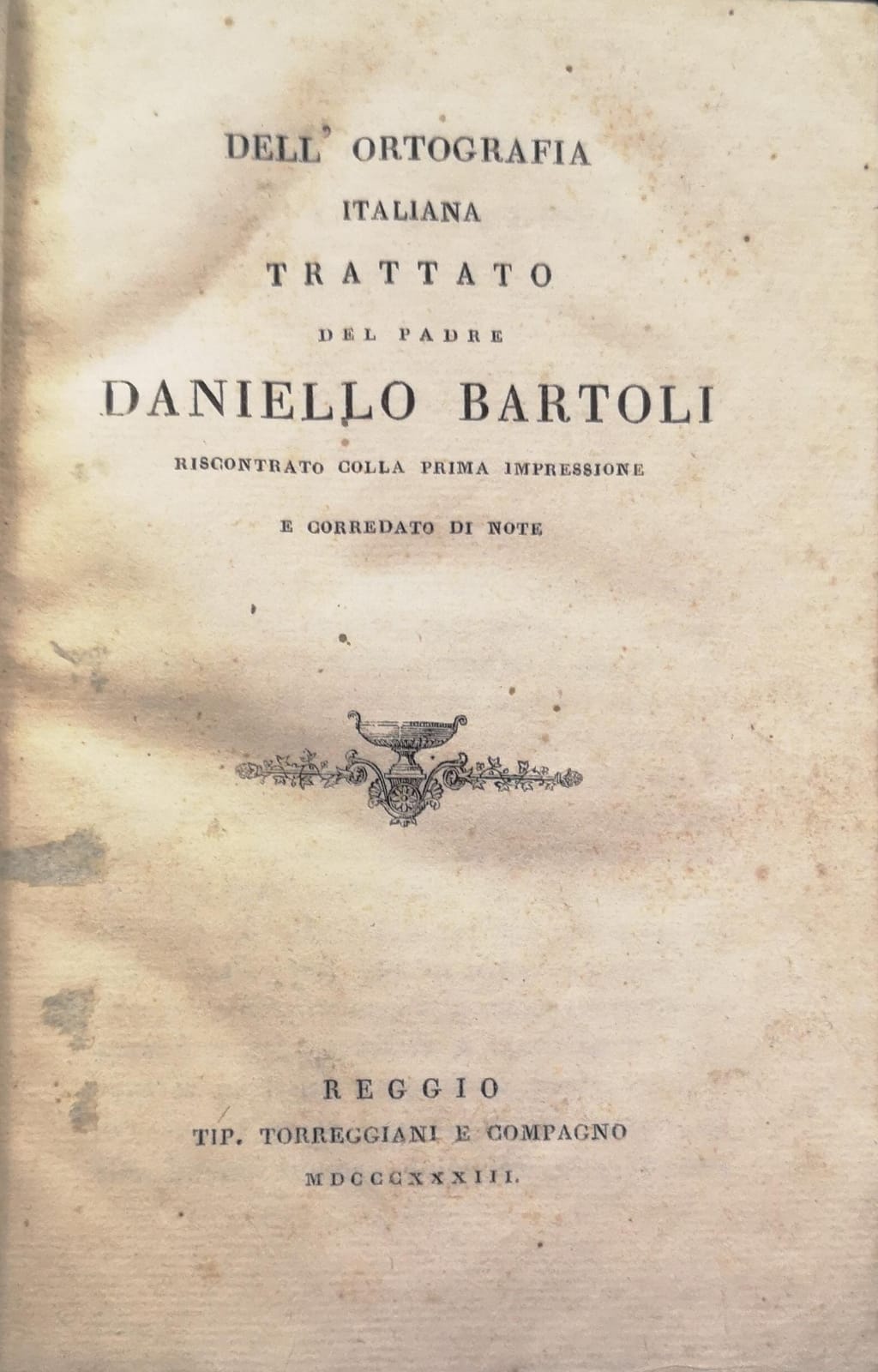 DELL'ORTOGRAFIA ITALIANA.