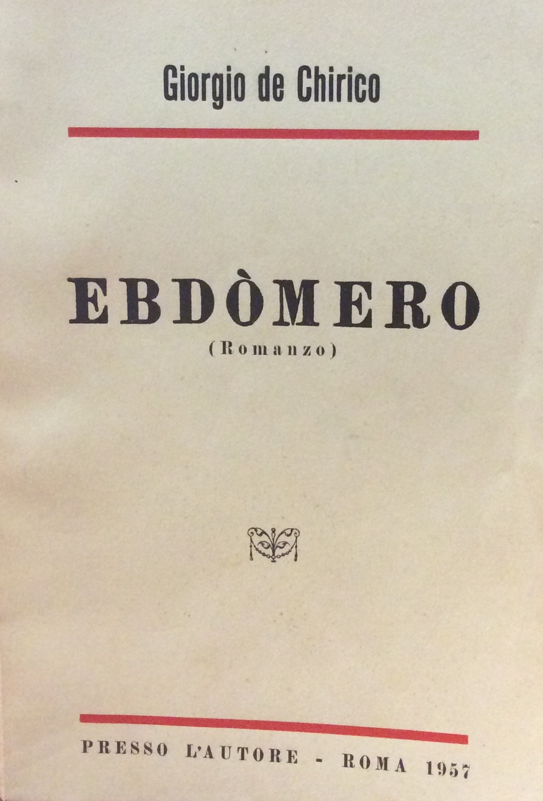 EBDOMERO. - Romanzo.