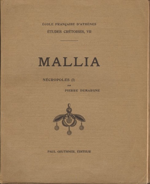 ETUDES CRETOISES. - Ecole Française d'Athènes.