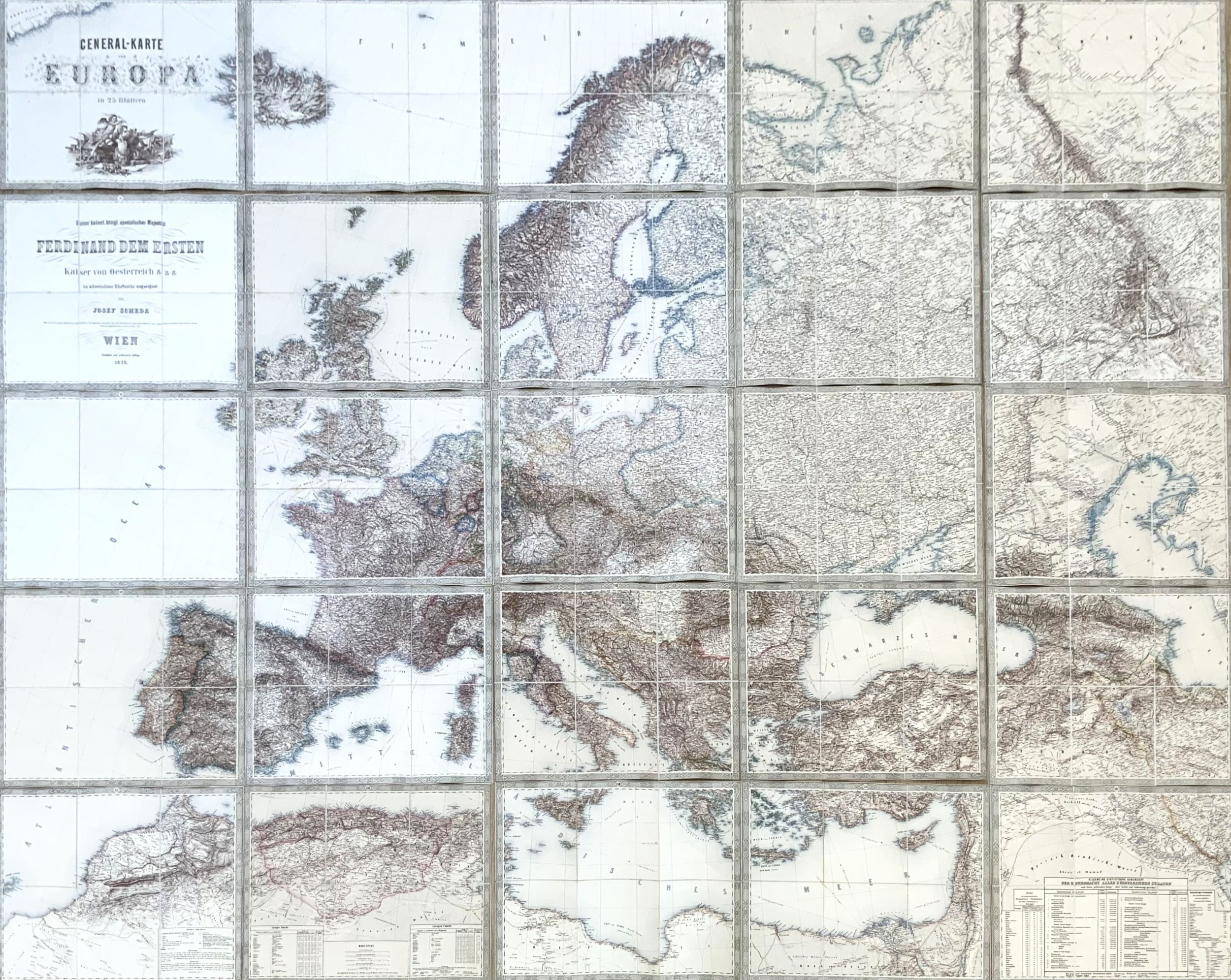 GENERAL-KARTE VON EUROPA IN 25 BLÄTTERN. - Seiner kaiserl. koenigl. …
