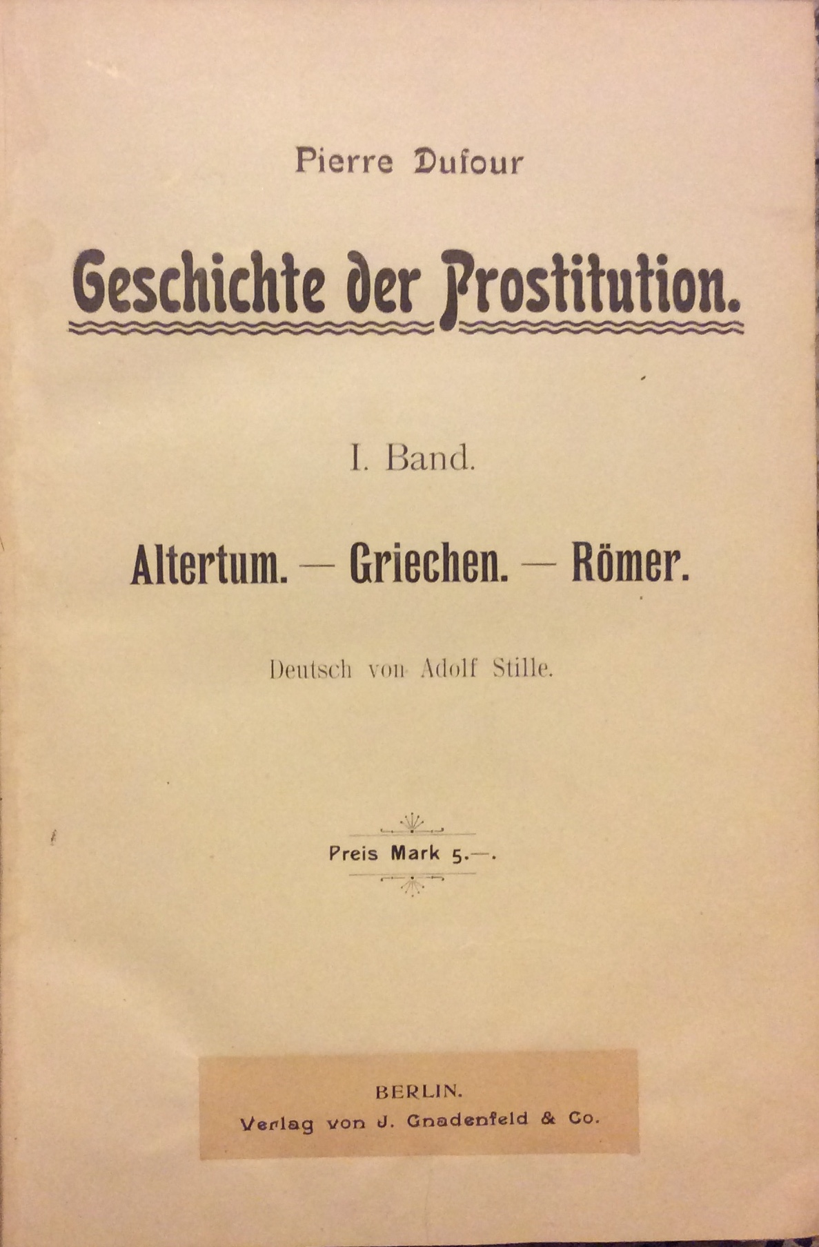 GESCHICHTE DER PROSTITUTION.