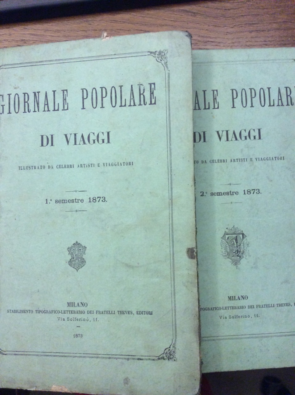 GIORNALE POPOLARE DI VIAGGI - 1873.