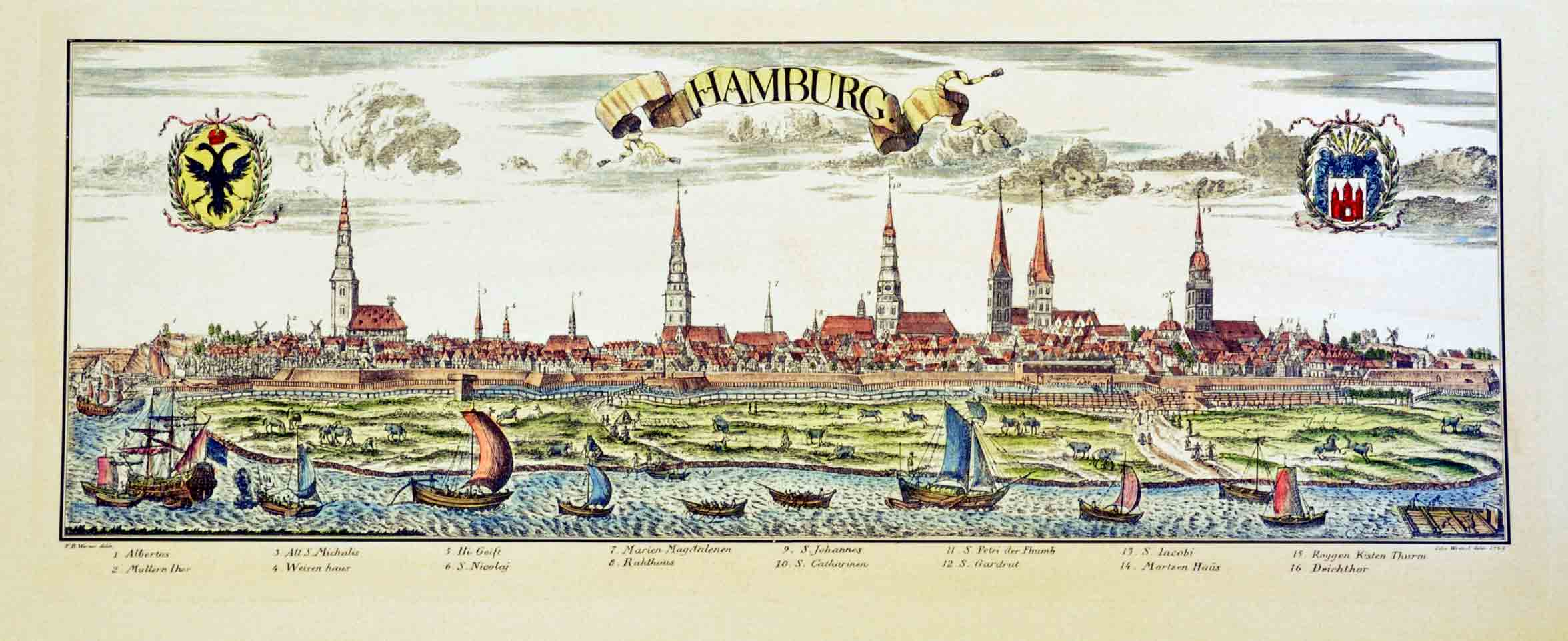 HAMBURG (AMBURGO). - (Riproduzione di stampa d'epoca).