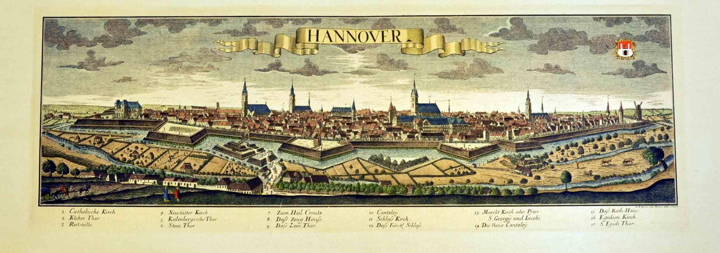 HANNOVER. - (Riproduzione di stampa d'epoca).