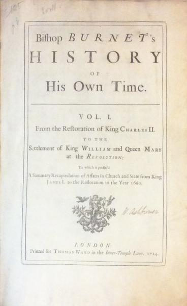 HISTORY OF HIS OWN TIME.