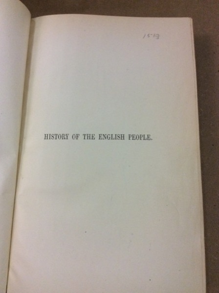 HISTORY OF THE ENGLISH PEOPLE.