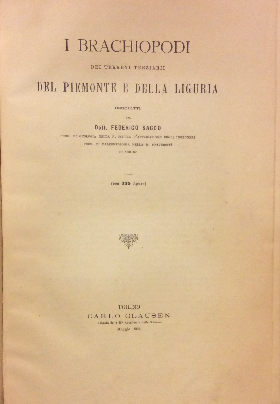 I BRACHIOPODI DEI TERRENI TERZIARII DEL PIEMONTE E DELLA LIGURIA.