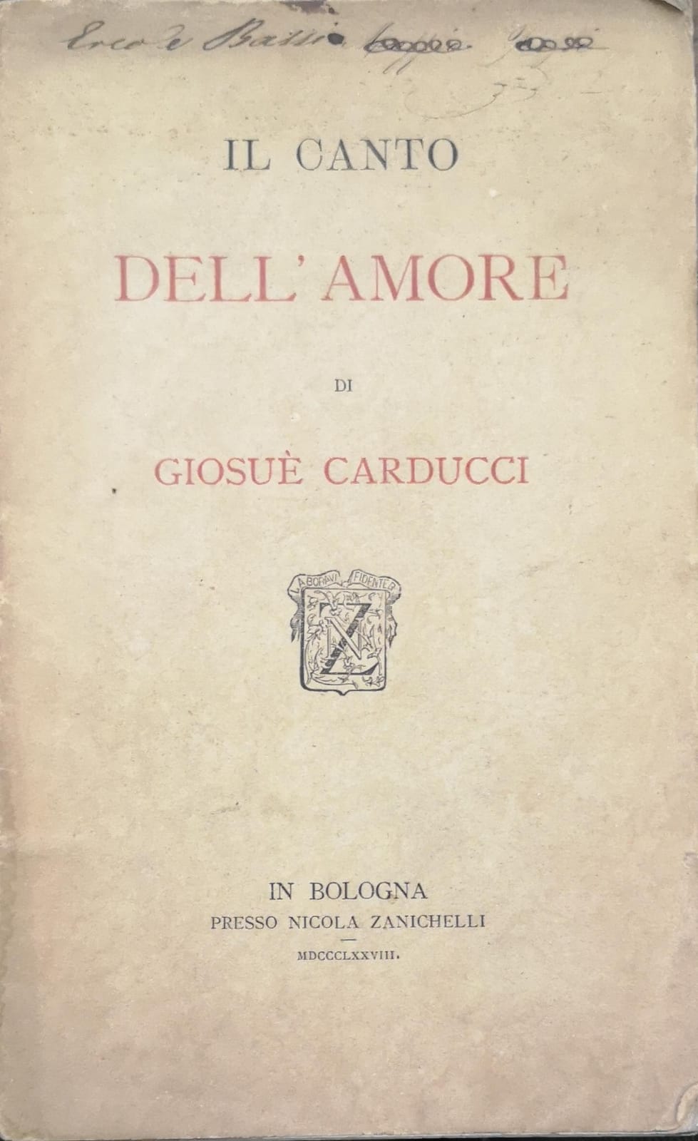 IL CANTO DELL'AMORE.